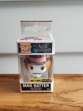 Disney Mad Hatter Pocket Pop! Keychain - Pink & Green New In Box